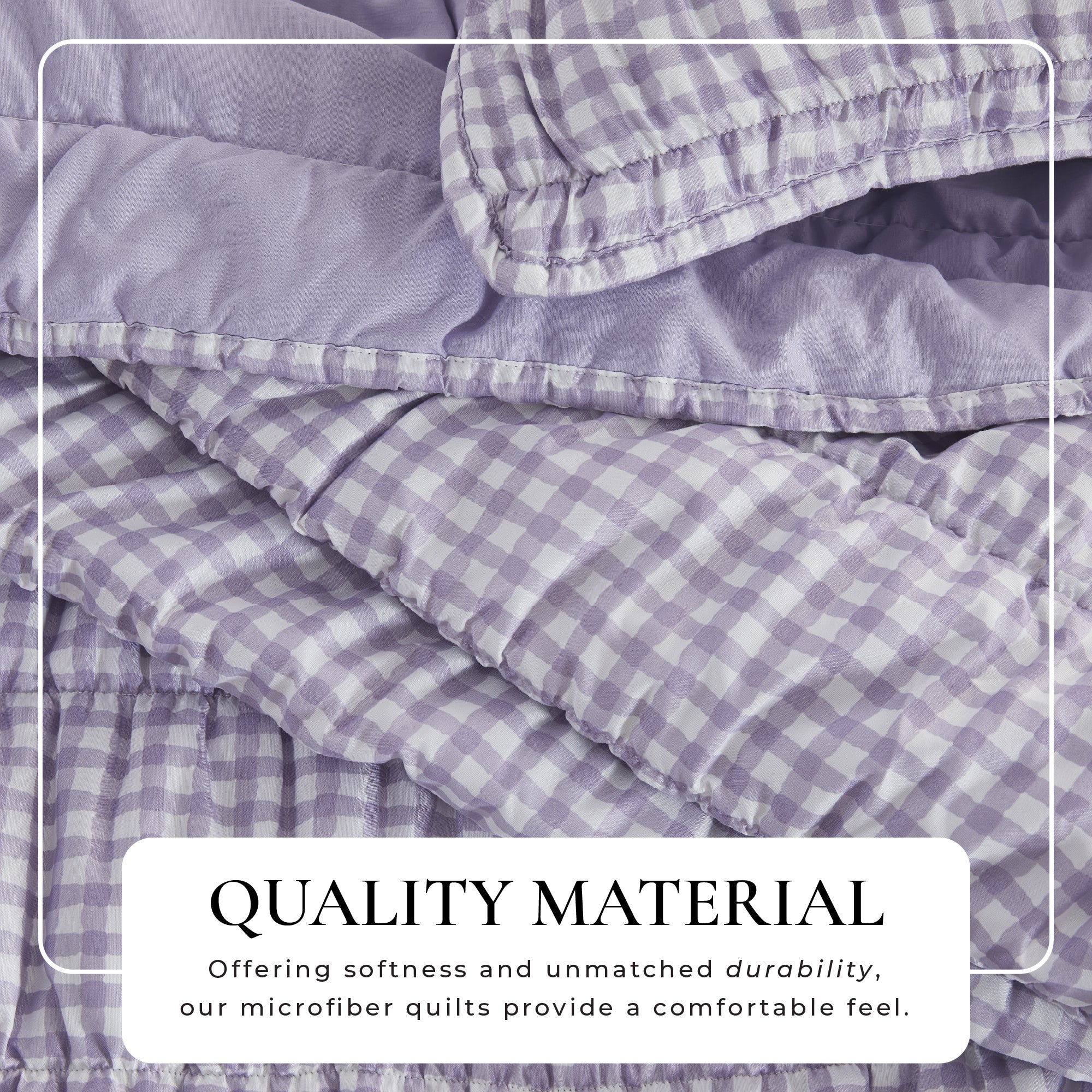 Gingham Printed Quilt Set - Gingham Collection